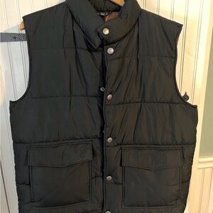Men's Black Land’s End Puffer Vest